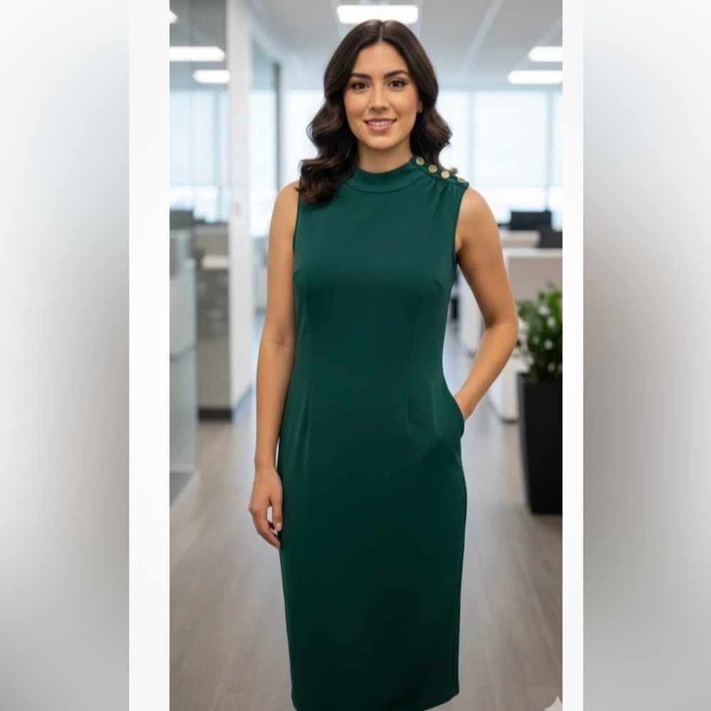 NWOT Michael Kors Emerald Green Cocktail Dress - Size XS
